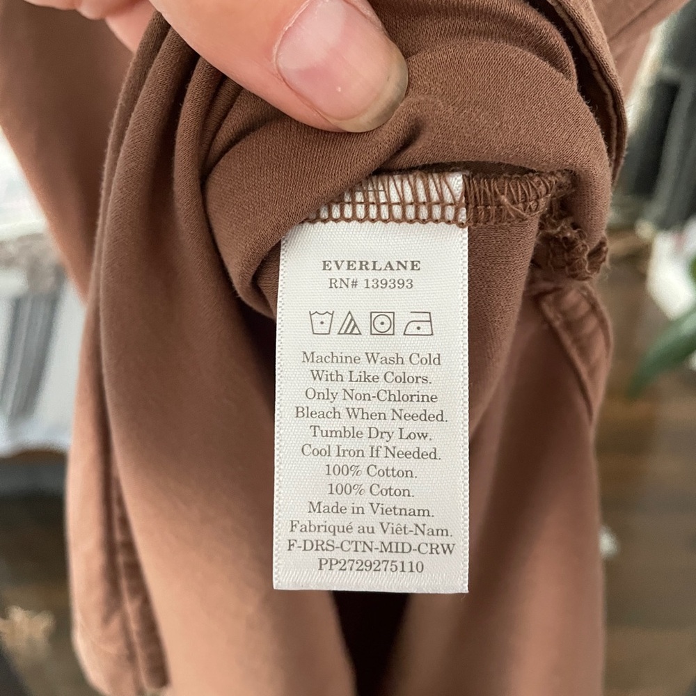 everlane luxe cotton side slit tshirt dress - Picture 4 of 4